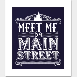 Meet Me On Main Street (WDW White) Posters and Art